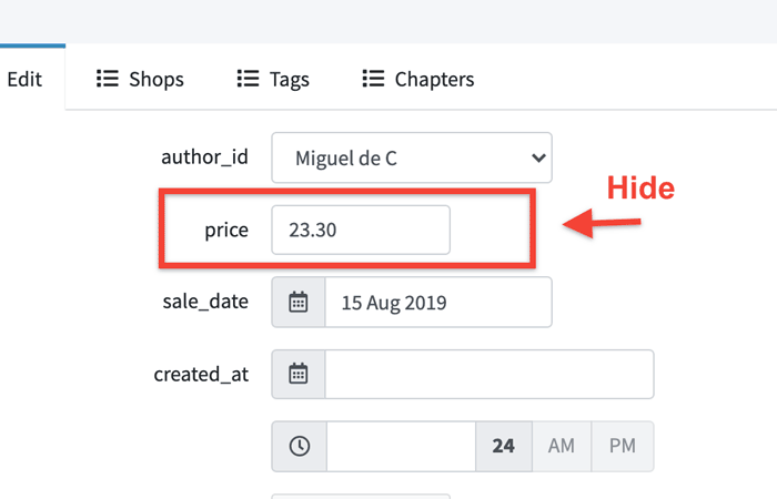 Add and remove fields