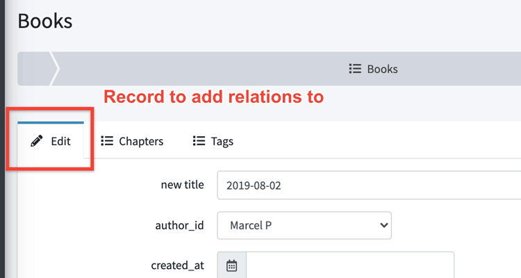 advanced relation editor